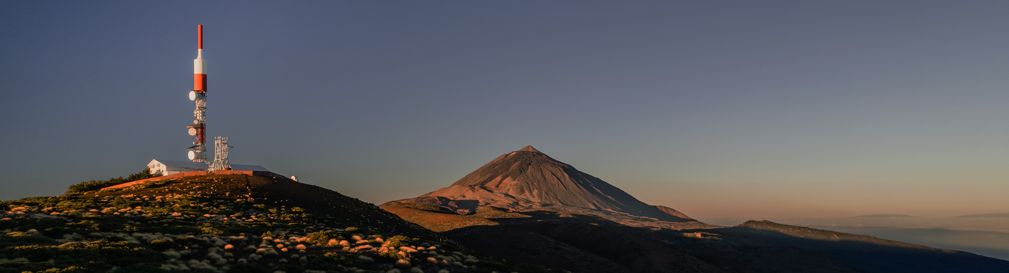 Landscape of mountains featuring an ICOS station