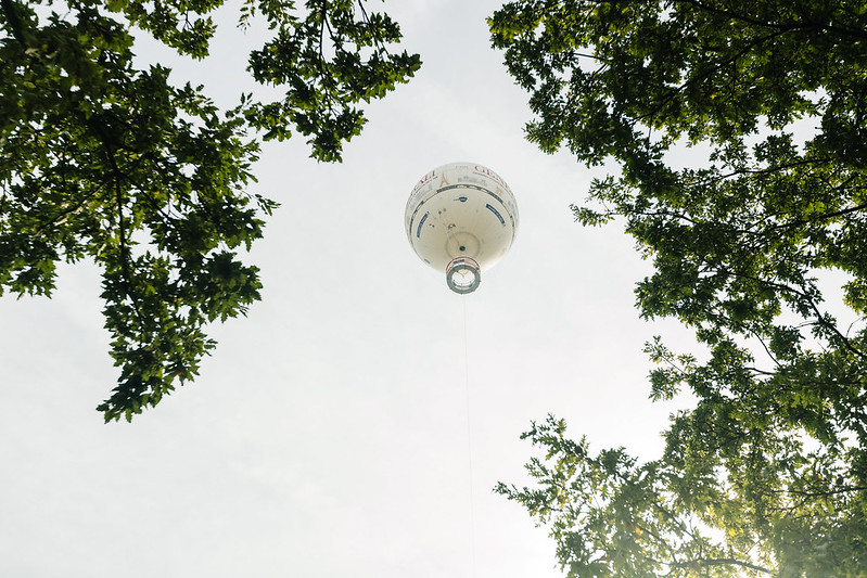 Balloon flying over the skies of Paris