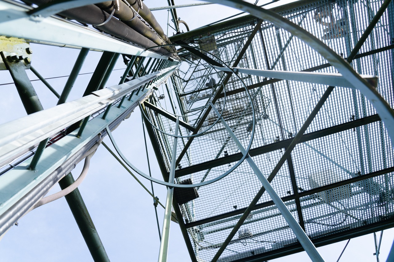 view up to a tower