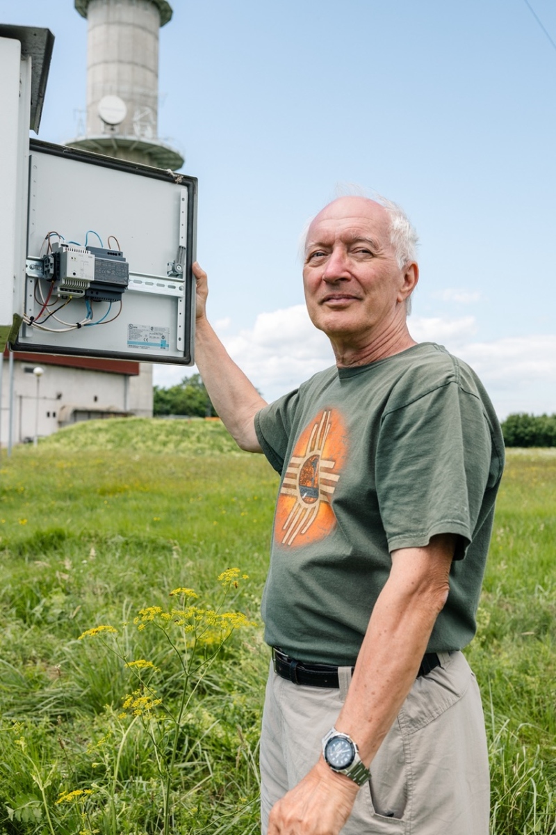 portrait of Lazslo Haspra looking at the camera