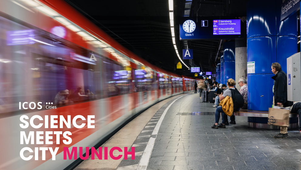 Science Meets City Munich header picture with a U-Bahn train arriving on the platform