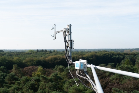 eddy covariance instruments on top of trees