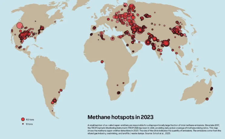 Methane hotspots