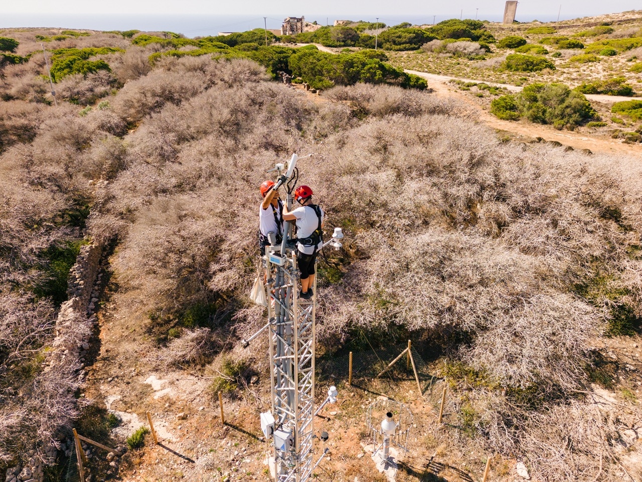 Lampedusa Ecosystem station pictured from above